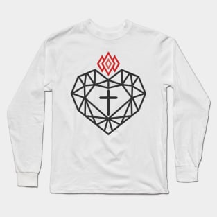 The heart of Christ and the flame of the Spirit Long Sleeve T-Shirt